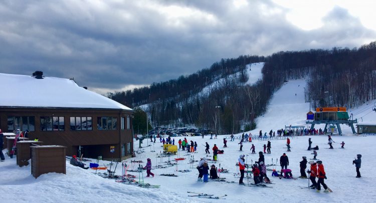 28 janvier 2018, sommet Morin-Heights: ski de printemps au mois de janvier