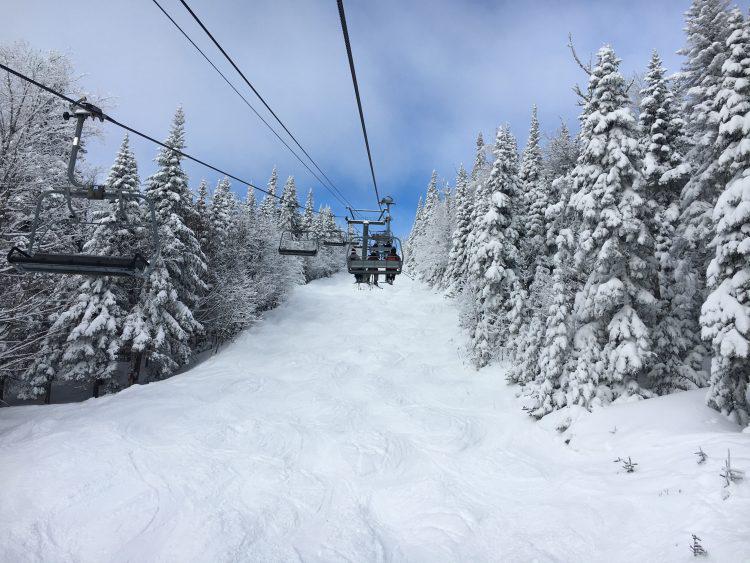 Massif de Charlevoix, Du beau de ski de printemps, 11 mars 2018