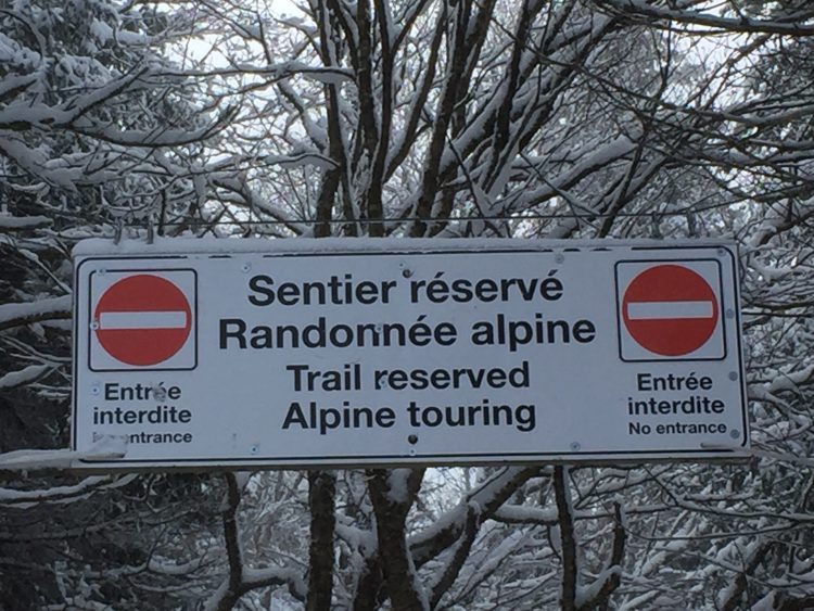 Mont-Tremblant lundi 10 décembre sortie en rando alpine