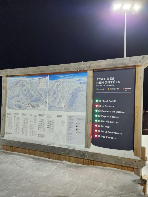 Ski Bromont  — Mercredi le 22 février en soirée — température intéressante et aucune attente